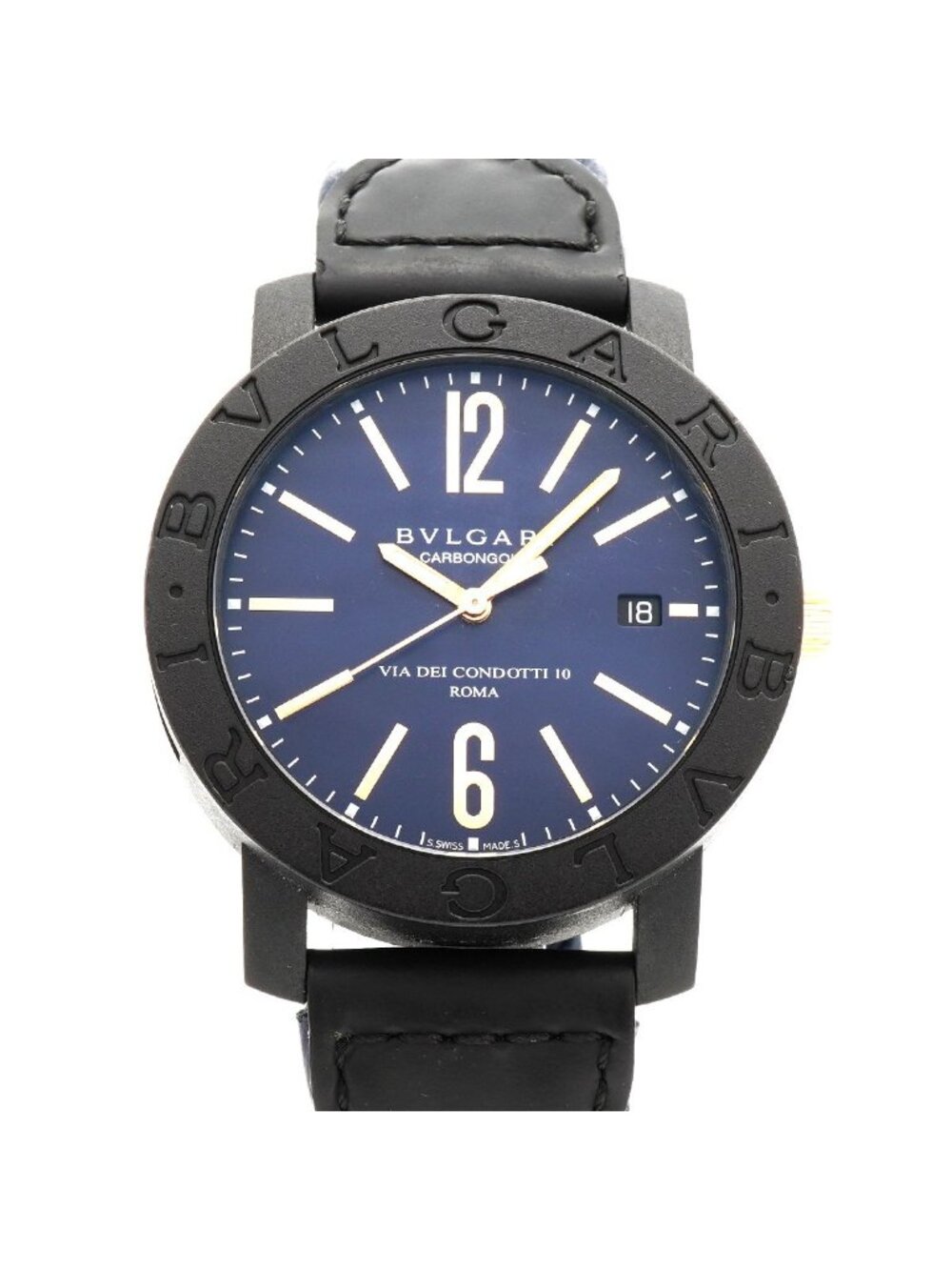 Bvlgari Carbon Blue Dial Watch